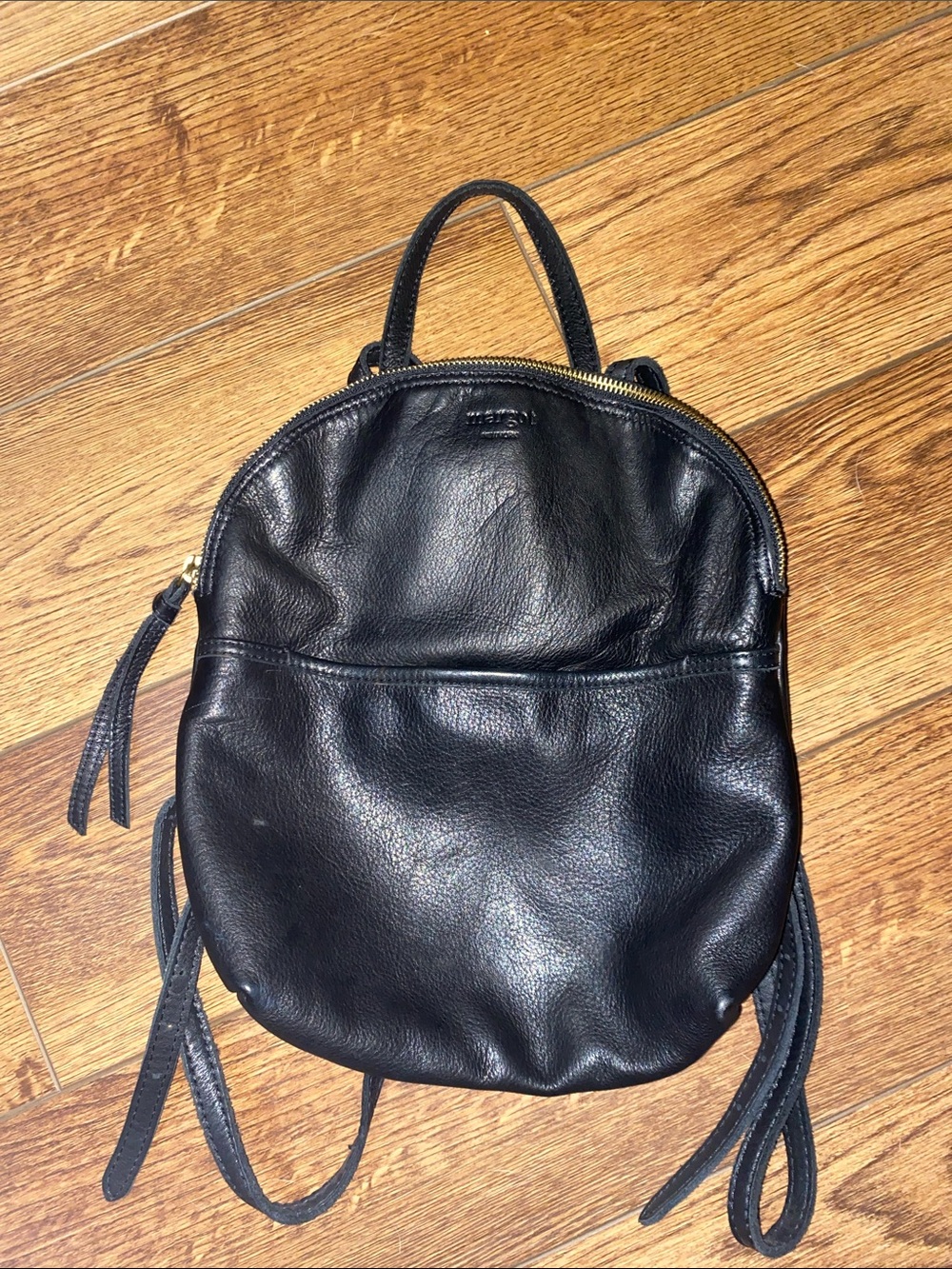 Margot New York Black Leather Women’s Backpack Purse